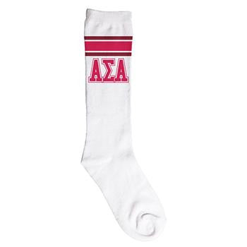 Alpha Sigma Alpha Knee High Socks - a3008