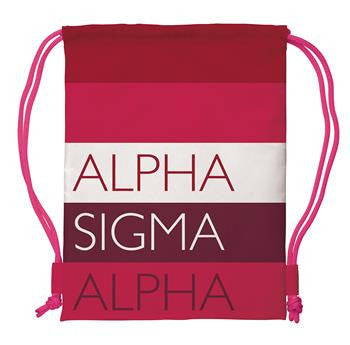 Alpha Sigma Alpha Drawstring Backpack - a1009