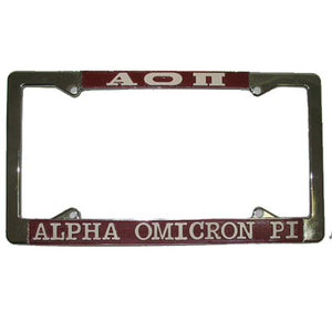 Alpha Omicron Pi License Plate Frame - Rah Rah Co. rrc