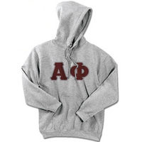 Alpha Phi Standards Hooded Sweatshirt - $25.99 Gildan 18500 - TWILL