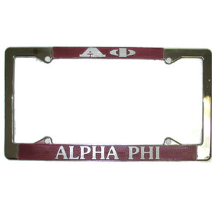 Alpha Phi License Plate Frame - Rah Rah Co. rrc