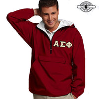 Alpha Sigma Phi Pullover Jacket - Charles River 9905 - TWILL