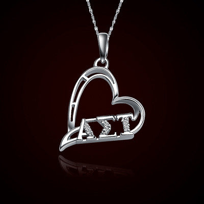Alpha Sigma Tau Sorority Heart Charm - GSTC-HeartCharm