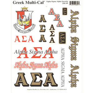 Alpha Sigma Alpha Multi-Cal Stickers - Limited Availability