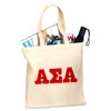 Alpha Sigma Alpha Budget Tote, Printed Greek Letters - CAD