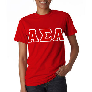 Alpha Sigma Alpha Letter T-Shirt - G500 - TWILL