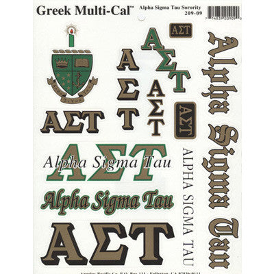 Alpha Sigma Tau Multi-Cal Stickers - Limited Availability