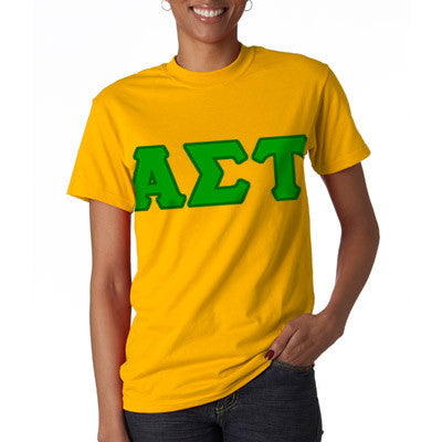 Alpha Sigma Tau Letter T-Shirt - G500 - TWILL