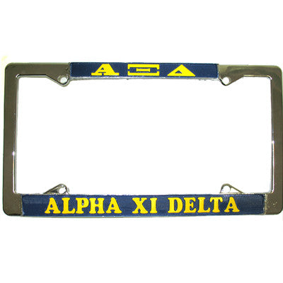Alpha Xi Delta License Plate Frame - Rah Rah Co. rrc