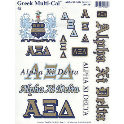 Alpha Xi Delta Multi-Cal Stickers