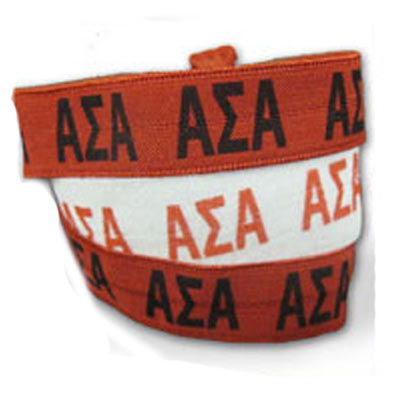 Alpha Sigma Alpha Hair Ties - Scribbles & Such SNS