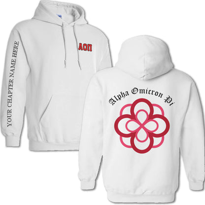 Alpha Omicron Pi Crest Hoodie - G185 - SUB