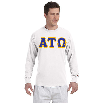 Alpha Tau Omega Greek Champion Long-Sleeve Tee - Champion CC8C - TWILL