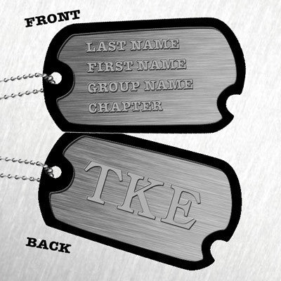 Custom Printed Greek Dog Tag - 530-60