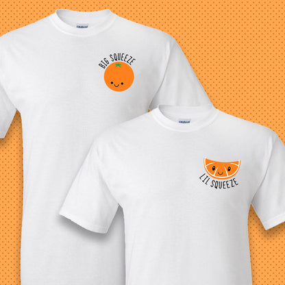 Big Lil Orange Fruit Slice Squeeze T-shirt - Gildan 5000 - DIG