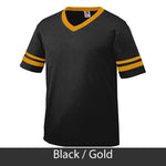 Theta Phi Alpha V-Neck Jersey with Striped Sleeves - 360 - TWILL