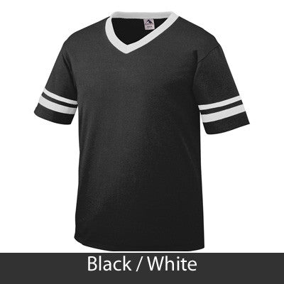 Sigma Kappa V-Neck Jersey with Striped Sleeves - 360 - TWILL