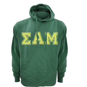 Fraternity Garment-Dyed Hooded Sweatshirt, Printed Varsity Letters - 1567 - CAD