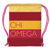 Chi Omega Drawstring Backpack - a1009