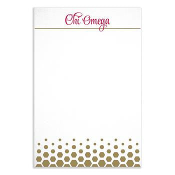 Sorority Gold Notepad - a3009