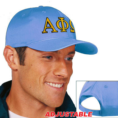 Alpha Phi Omega Adjustable Hat, 2-Color Greek Letters - CP80 - EMB
