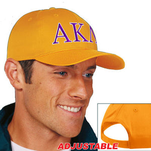 Alpha Kappa Lambda Adjustable Hat, 2-Color Greek Letters - CP80 - EMB