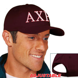 Alpha Chi Rho Adjustable Hat, 2-Color Greek Letters - CP80 - EMB