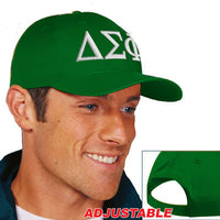Delta Sigma Phi Adjustable Hat, 2-Color Greek Letters - CP80 - EMB