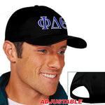 Phi Delta Theta Adjustable Hat, 2-Color Greek Letters - CP80 - EMB