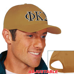 Phi Kappa Sigma Adjustable Hat, 2-Color Greek Letters - CP80 - EMB