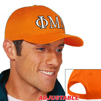 Phi Mu Delta Adjustable Hat, 2-Color Greek Letters - CP80 - EMB
