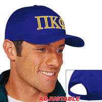Pi Kappa Phi Adjustable Hat, 2-Color Greek Letters - CP80 - EMB