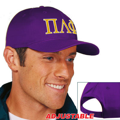 Pi Lambda Phi Adjustable Hat, 2-Color Greek Letters - CP80 - EMB
