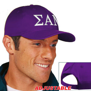 Sigma Alpha Mu Adjustable Hat, 2-Color Greek Letters - CP80 - EMB
