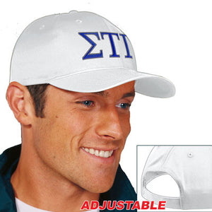 Sigma Tau Gamma Adjustable Hat, 2-Color Greek Letters - CP80 - EMB