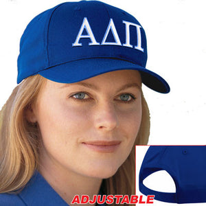 Alpha Delta Pi Adjustable Hat, 2-Color Greek Letters - CP80 - EMB