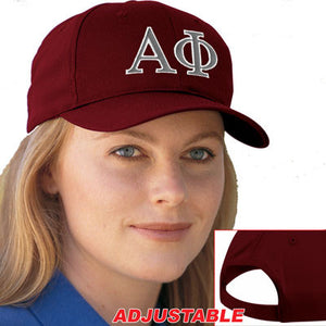 Alpha Phi Adjustable Hat, 2-Color Greek Letters - CP80 - EMB