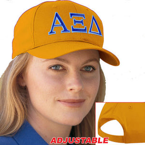 Alpha Xi Delta Adjustable Hat, 2-Color Greek Letters - CP80 - EMB