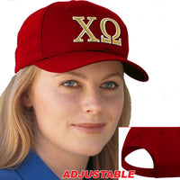 Chi Omega 2-Color Embroidered Cap - Port and Company CP80 - EMB