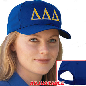 Delta Delta Delta Adjustable Hat, 2-Color Greek Letters - CP80 - EMB