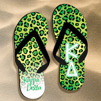 Kappa Delta Cheetah Print Flip Flops - SBL100 - SUB
