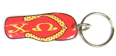 Chi Omega Flip-Flop Keychain - Craftique FF-KC