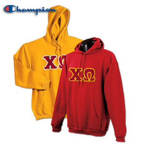 Chi Omega Champion Powerblend® Hoodie, 2-Pack Bundle Deal - Champion S700 - TWILL