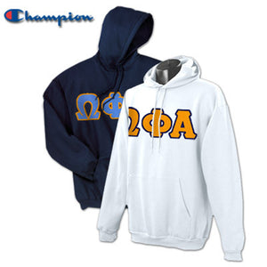 Omega Phi Alpha Champion Powerblend® Hoodie, 2-Pack Bundle Deal - Champion S700 - TWILL