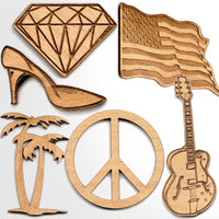 Custom Engraved Wooden Symbols