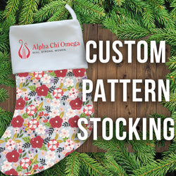 Custom Greek Holiday Pattern Stocking - HS23 - SUB