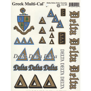 Delta Delta Delta Multi-Cal Stickers