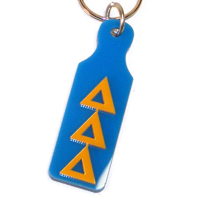 Delta Delta Delta Mirror Paddle Keychain - Craftique cqMPK