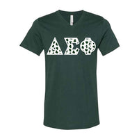 Fraternity V-Neck T-Shirt (Horizontal Letters) - Bella 3005 - TWILL