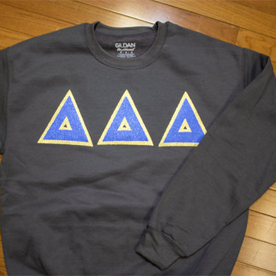 Sorority 9.3oz Crewneck Sweatshirt with Glitter Letters - G120 - TWILL